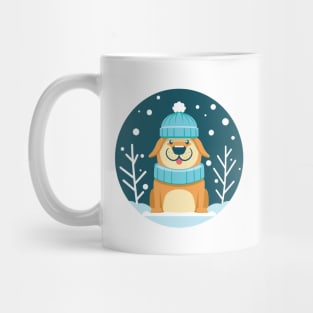 Snowfall Winter Dog Outdoor Mug
